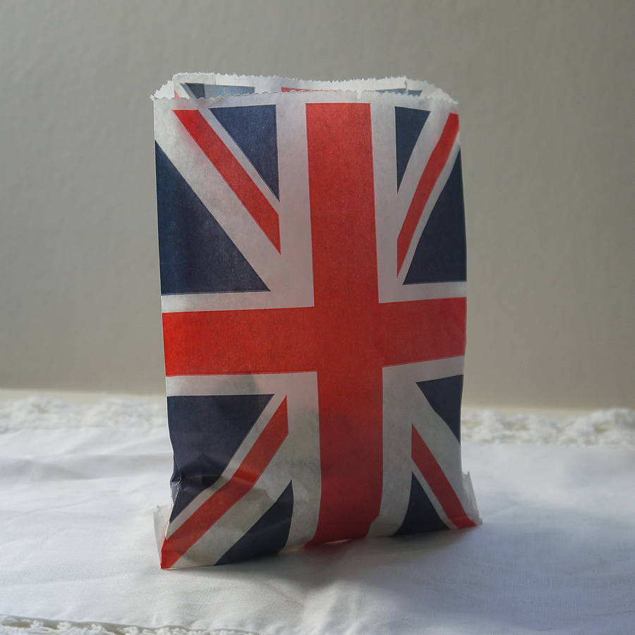 Pack Of 10 Union Jack Party Bags By Daisyley Designs